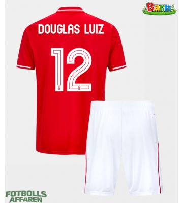 Nottingham Forest Douglas Luiz #12 Hemmaställ Barn 2025-26 Kortärmad (+ Korta byxor)